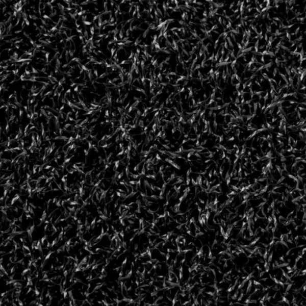 Rich black turf strands close-up